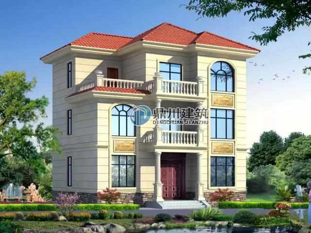 10×9米農(nóng)村三層別墅設(shè)計圖，30萬建5室4廳2書房帶大露臺和堂屋，心動嗎