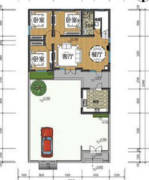 兩層鄉(xiāng)村自建房屋設計圖，中式風格帶小院，