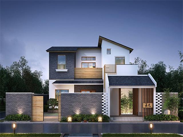 兩層鄉(xiāng)村自建房屋設計圖，中式風格帶小院，