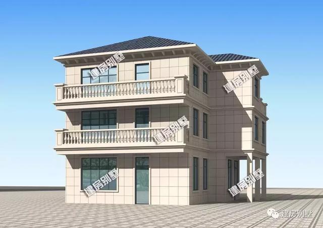 12×13.5米農(nóng)村別墅設(shè)計(jì)圖，簡(jiǎn)約的外觀，照樣很大氣