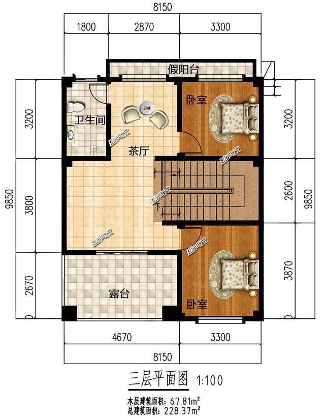 24萬建一棟平頂中式別墅設(shè)計(jì)圖紙，漂亮又實(shí)用，鄉(xiāng)親們都羨慕不已