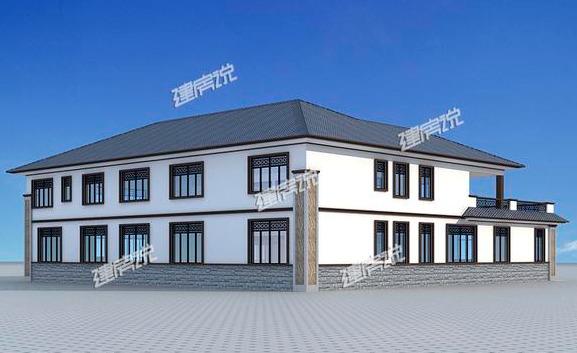 廣東富豪搶著蓋的四合院別墅帶設(shè)計(jì)圖，帶有庭院大車庫(kù)，設(shè)計(jì)美極了