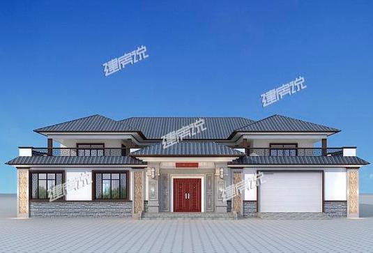 廣東富豪搶著蓋的四合院別墅帶設(shè)計(jì)圖，帶有庭院大車庫(kù)，設(shè)計(jì)美極了