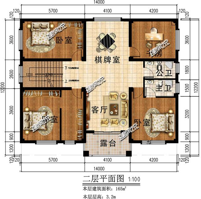 二層農(nóng)村別墅設(shè)計圖，35萬真正的美觀實用，不比城里百萬豪宅差