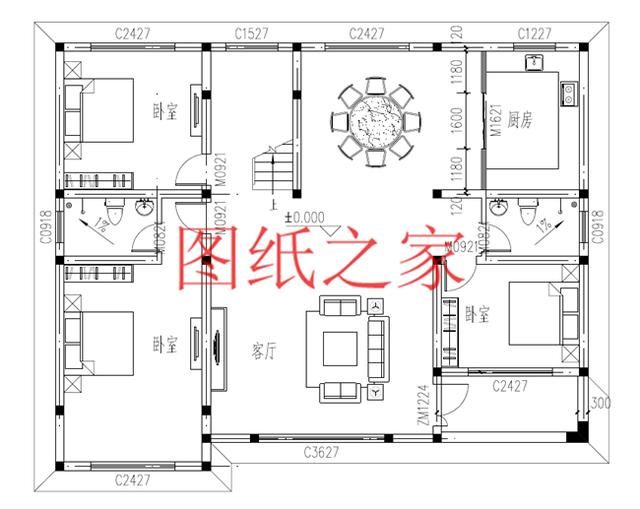 15X12米的二層別墅設(shè)計(jì)圖，造價(jià)30萬(wàn)美觀又實(shí)用，非常適合農(nóng)村建造！