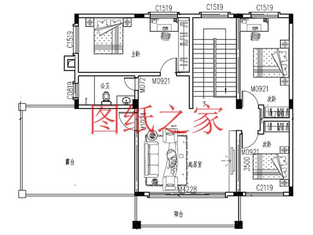15X12米的二層別墅設(shè)計(jì)圖，造價(jià)30萬(wàn)美觀又實(shí)用，非常適合農(nóng)村建造！