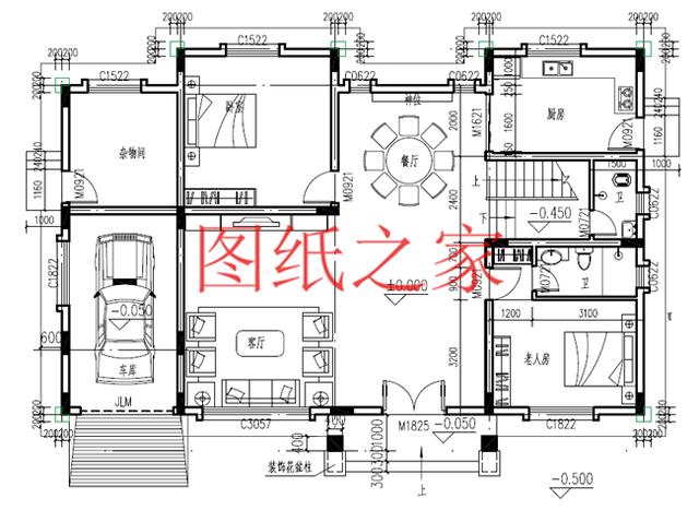 5套開間18米的三層別墅設計圖，寬敞明亮、利落大氣，非常實用！