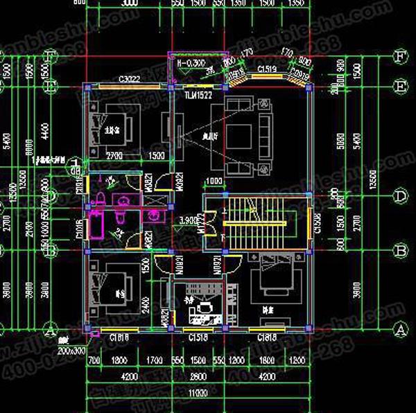 三層框架結(jié)構(gòu)帶車庫別墅設(shè)計(jì)圖，11×12米大氣實(shí)用適合農(nóng)村建造！