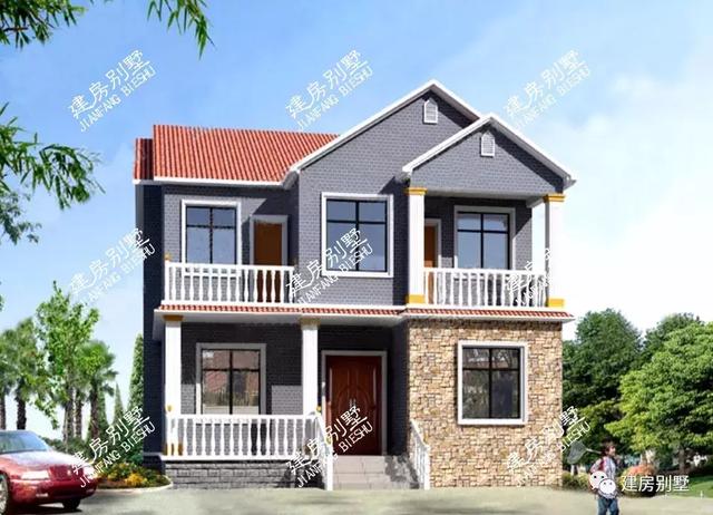 兩層別墅設(shè)計圖，十幾萬就能建，不想建一層預(yù)算又不高，正合適