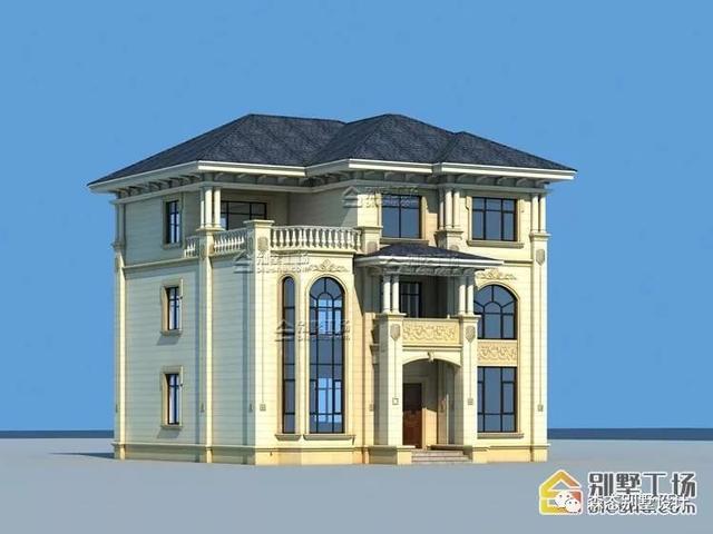 三層歐式別墅設(shè)計(jì)圖，12X13.2m，45萬(wàn)造價(jià)“名利雙收”