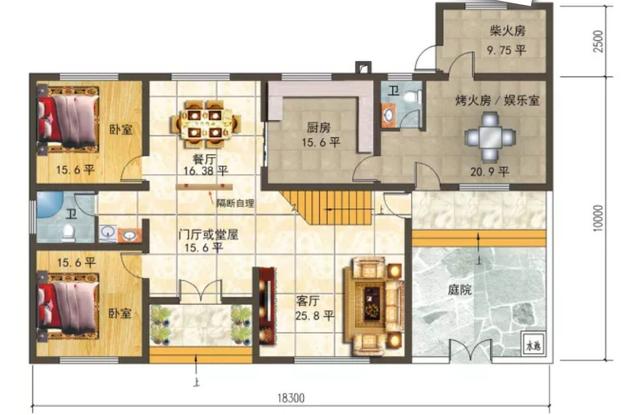新中式別墅設(shè)計(jì)圖，青山四合，流水蜿蜒 帶你徜徉山水之間