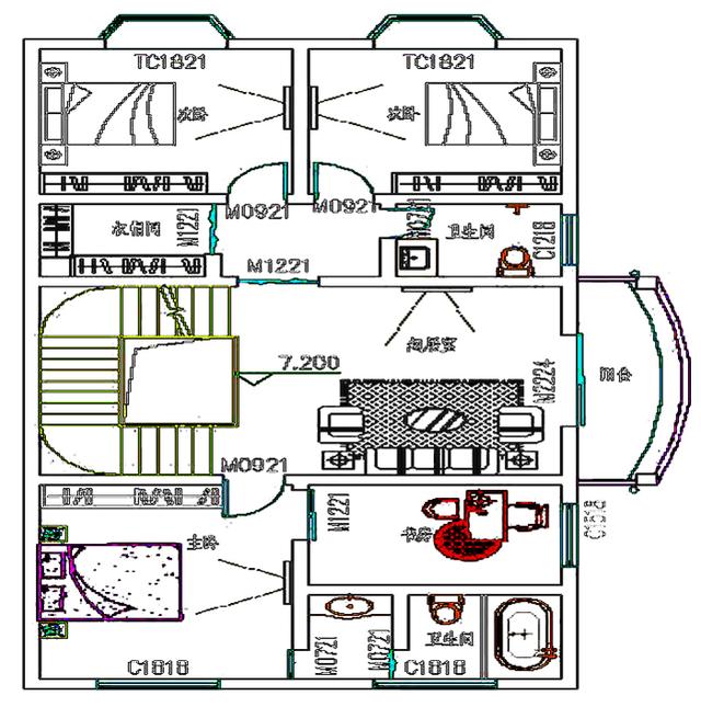 四層臨街商鋪設(shè)計圖，8x15.5米商住兩用！