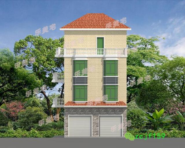 四層臨街商鋪設(shè)計圖，8x15.5米商住兩用！