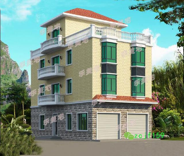 四層臨街商鋪設(shè)計圖，8x15.5米商住兩用！