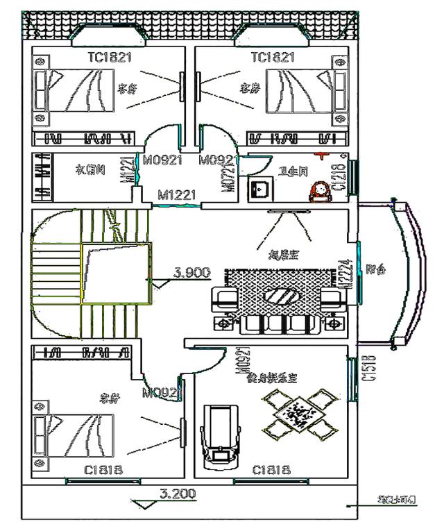 四層臨街商鋪設(shè)計圖，8x15.5米商住兩用！