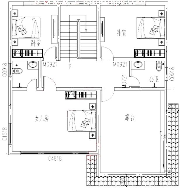 2024年新款農(nóng)村新中式別墅設(shè)計(jì)效果圖，徽系設(shè)計(jì)