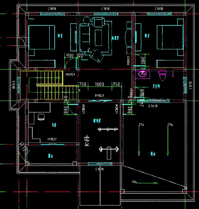 農(nóng)村二層別墅設計圖（附鏡像款），帶飄窗，外觀顏色靚麗！