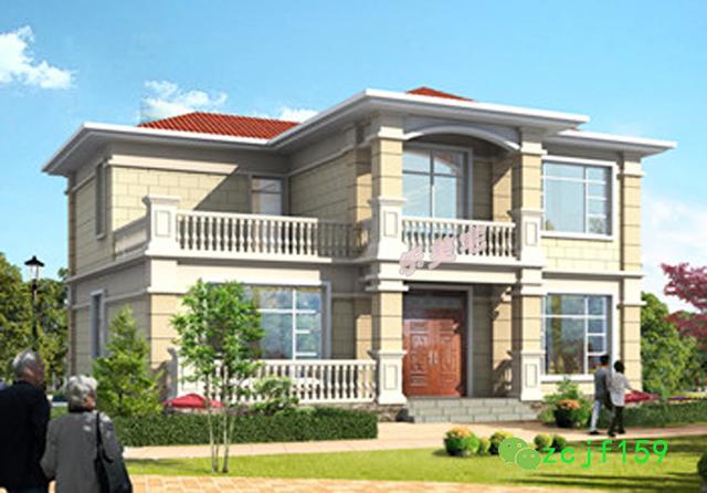 方正二層農(nóng)村小別墅設計圖，中式與歐式的完美碰撞！