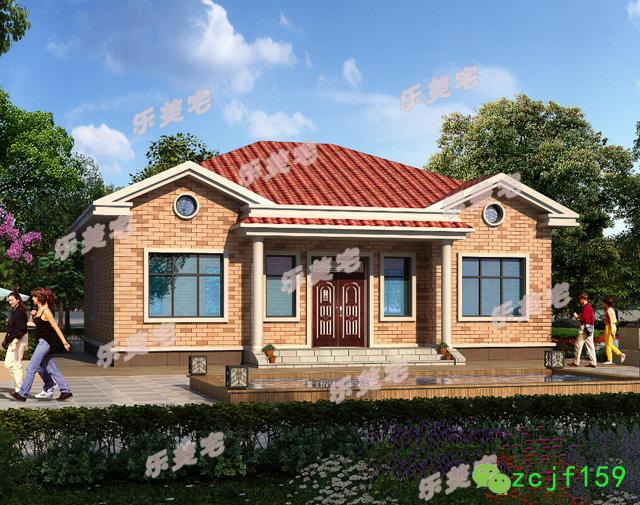 農(nóng)村一層養(yǎng)老別墅設(shè)計(jì)圖，13x11米，戶型對稱，實(shí)用布局！