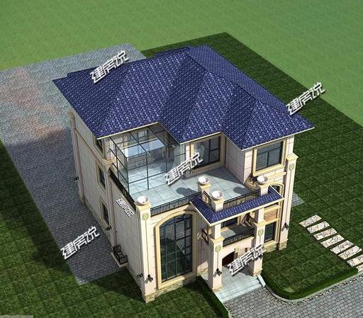 經(jīng)濟實惠的三層別墅設(shè)計圖，等掙了錢就回鄉(xiāng)蓋別墅去，帶庭院和泳池，圖紙都準(zhǔn)備好了