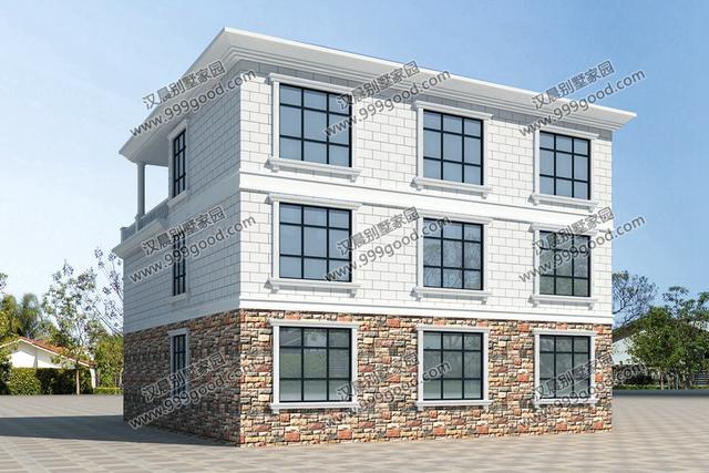 法式風(fēng)格別墅設(shè)計(jì)圖，挑空客廳，拱形窗多露臺(tái)！