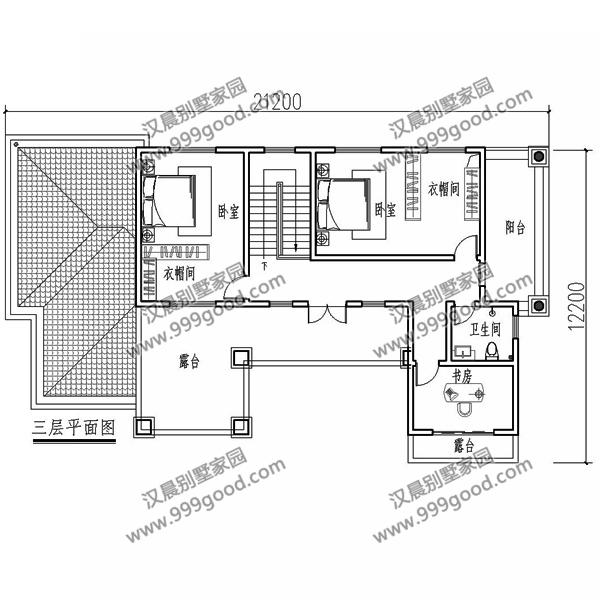 法式風(fēng)格別墅設(shè)計(jì)圖，挑空客廳，拱形窗多露臺(tái)！