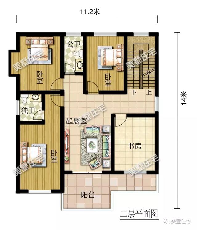 現(xiàn)代風美墅設計圖，開間11米還帶堂屋和神臺，個性時尚又接地氣