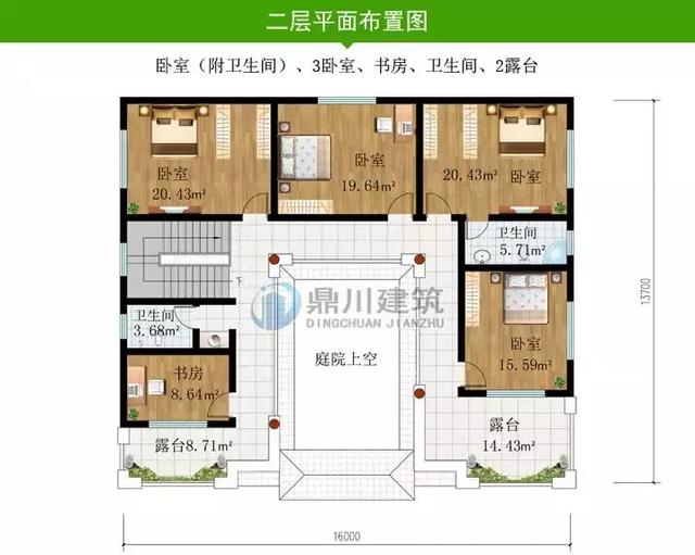 5套帶小院的中式小別墅設(shè)計(jì)圖，鐘靈毓秀宛若一幅山水畫