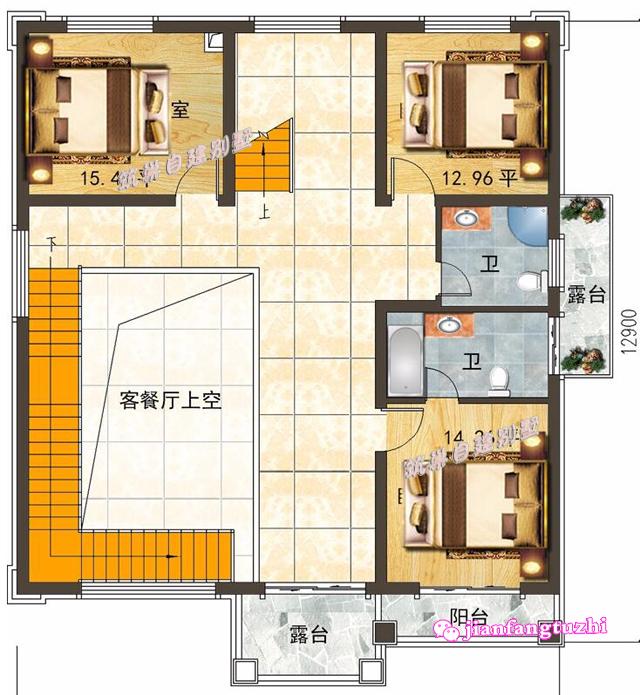 鄉(xiāng)村二層半自建房設(shè)計(jì)圖，全村最美別墅！