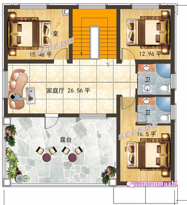 鄉(xiāng)村二層半自建房設(shè)計(jì)圖，全村最美別墅！