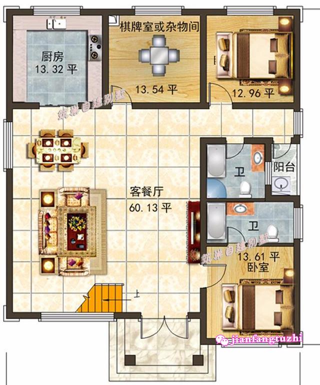 鄉(xiāng)村二層半自建房設(shè)計(jì)圖，全村最美別墅！