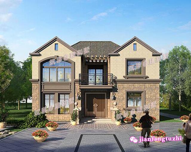 120平方米鄉(xiāng)村美式別墅設(shè)計鄉(xiāng)村二層小洋房設(shè)計圖施工圖