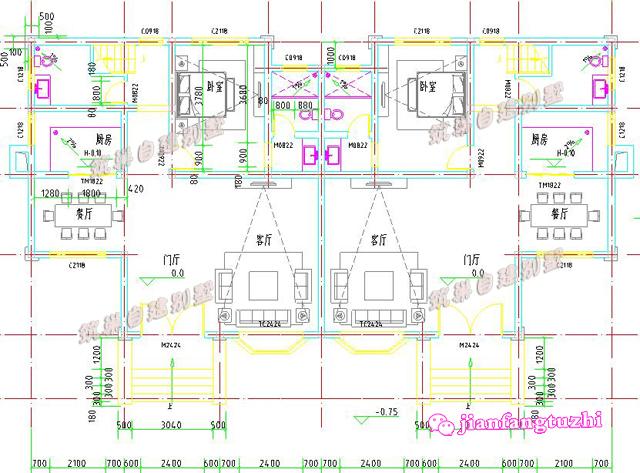 農(nóng)村兄弟曬房，二層雙拼別墅設(shè)計(jì)圖，獨(dú)樂(lè)樂(lè)不如眾樂(lè)樂(lè)！