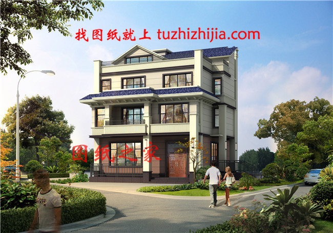 經(jīng)典實(shí)用95平米農(nóng)村自建四層小別墅，帶電梯