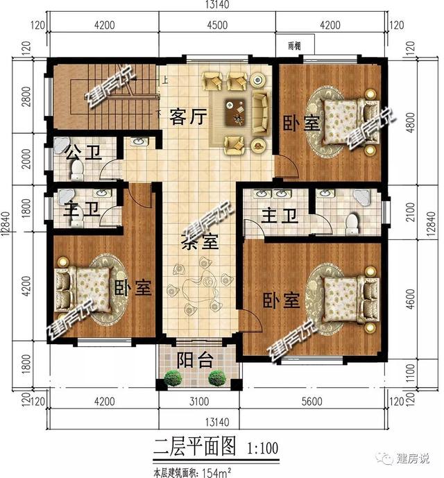 漂亮別墅設(shè)計(jì)圖，花43萬(wàn)建，新年新氣象，開運(yùn)一整年