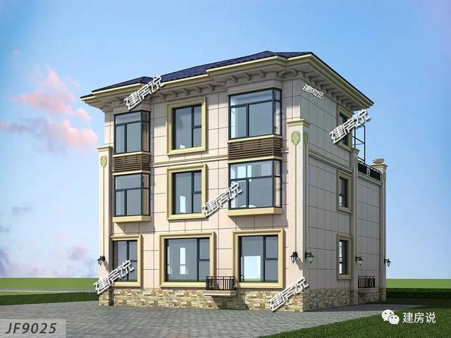 145㎡的3層別墅設計圖推薦，氣派又實用，建棟面子賺足了