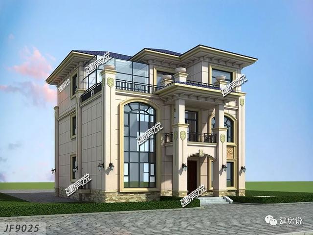 145㎡的3層別墅設計圖推薦，氣派又實用，建棟面子賺足了