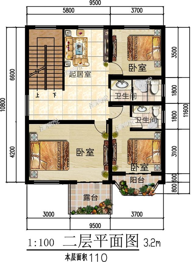好消息！占地115平的二層別墅設(shè)計圖，你有30萬就能拿下