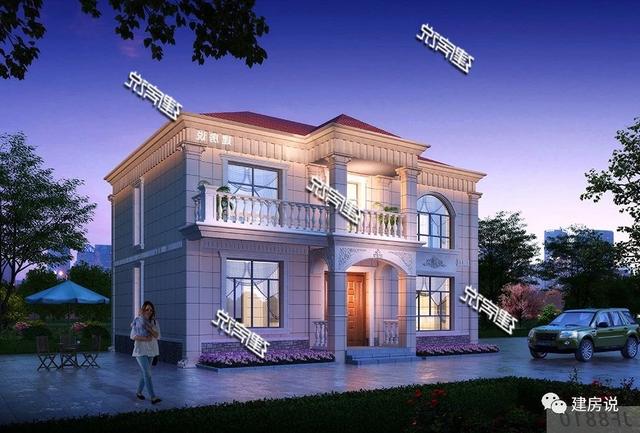 簡潔二層別墅設(shè)計圖，戶型選得好，28萬建出了50萬的面子，賺大了