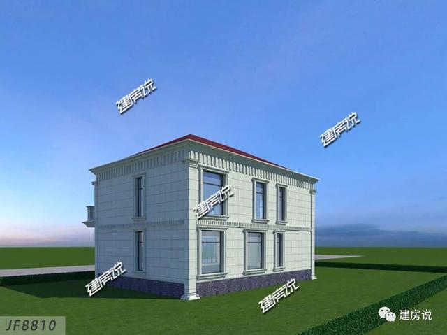 簡潔二層別墅設(shè)計圖，戶型選得好，28萬建出了50萬的面子，賺大了