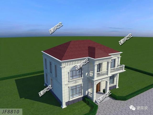 簡潔二層別墅設(shè)計圖，戶型選得好，28萬建出了50萬的面子，賺大了