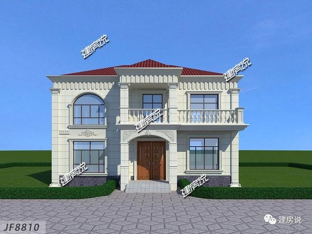 簡潔二層別墅設(shè)計圖，戶型選得好，28萬建出了50萬的面子，賺大了