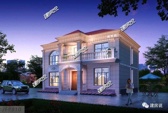 簡潔二層別墅設(shè)計圖，戶型選得好，28萬建出了50萬的面子，賺大了