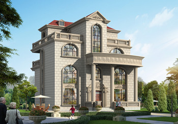 新款豪華四層別墅設(shè)計(jì)圖紙，客廳中空復(fù)式，豪華大氣