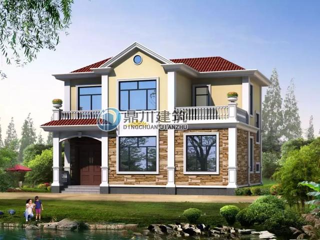 二層小別墅設(shè)計(jì)圖，進(jìn)深8米，18萬造價經(jīng)濟(jì)實(shí)用，農(nóng)村都能建！