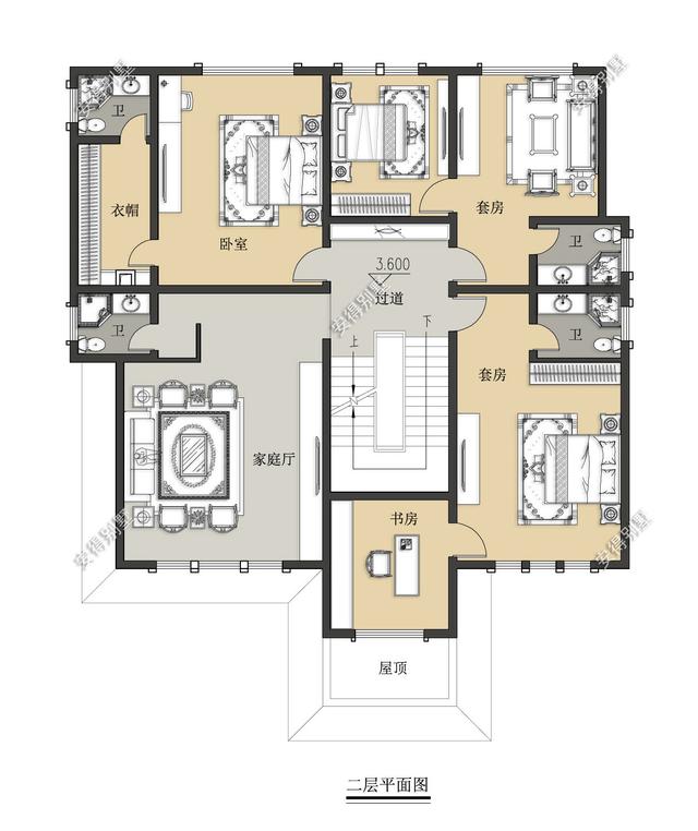 百看不厭的現(xiàn)代中式別墅設(shè)計(jì)圖，只怪沒早看到這套圖紙，平面一級(jí)棒！
