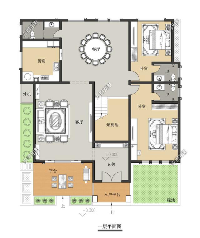 百看不厭的現(xiàn)代中式別墅設(shè)計(jì)圖，只怪沒早看到這套圖紙，平面一級(jí)棒！