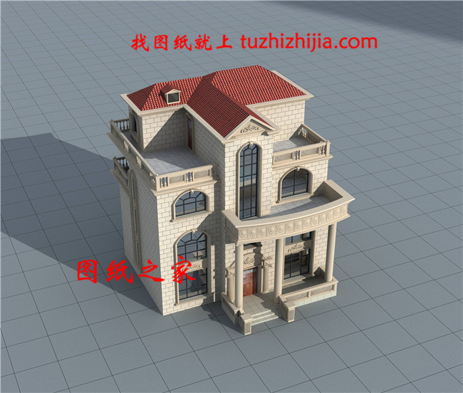 最新豪華四層別墅設(shè)計圖紙，客廳中空，豪華大氣