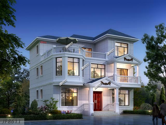 農(nóng)村最美歐式別墅設(shè)計(jì)圖，看了的人都說好，圖紙收藏好了