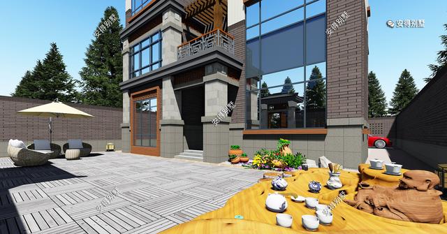 中式別墅設(shè)計(jì)圖，勝過(guò)四合院，樓中樓客廳7間臥室，親戚朋友都說(shuō)好